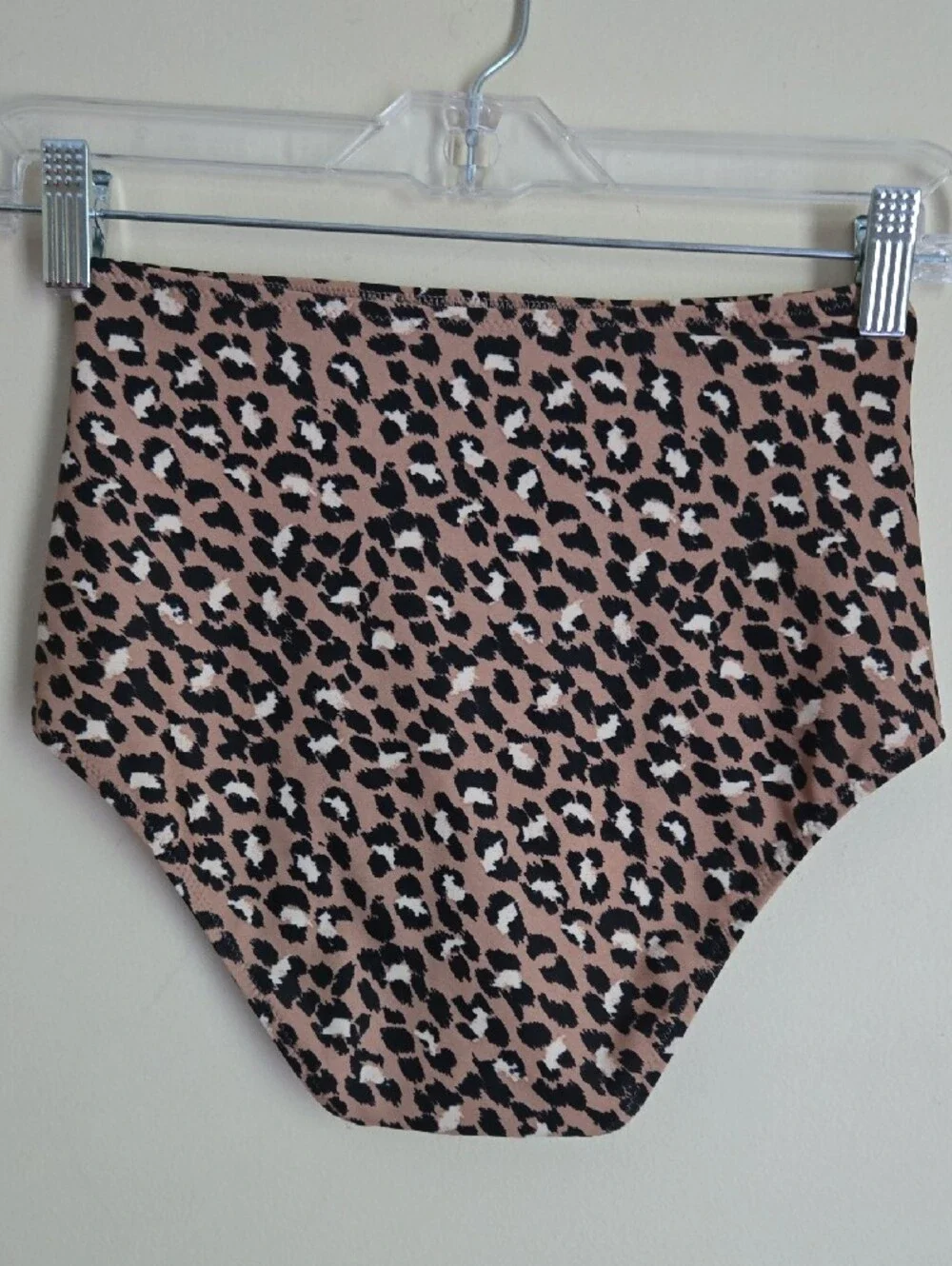 aerie Leopard Print High Waist Bikini Bottoms - tan, black, white